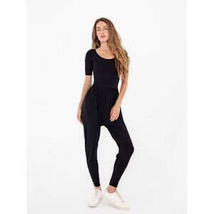 Imbodhi Women's Sleeved BŌDHI Jumper Jumpsuit Midnight Black Size XL Modal